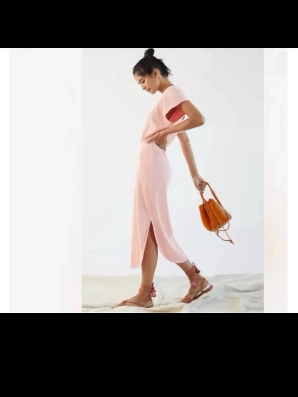 Anthropologie Daily Practice Dolman Sleeve Maxi Dress in Peach size Small - Picture 3 of 12